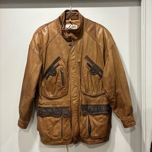 Vintage Winlet Brown Leather Jacket Size L